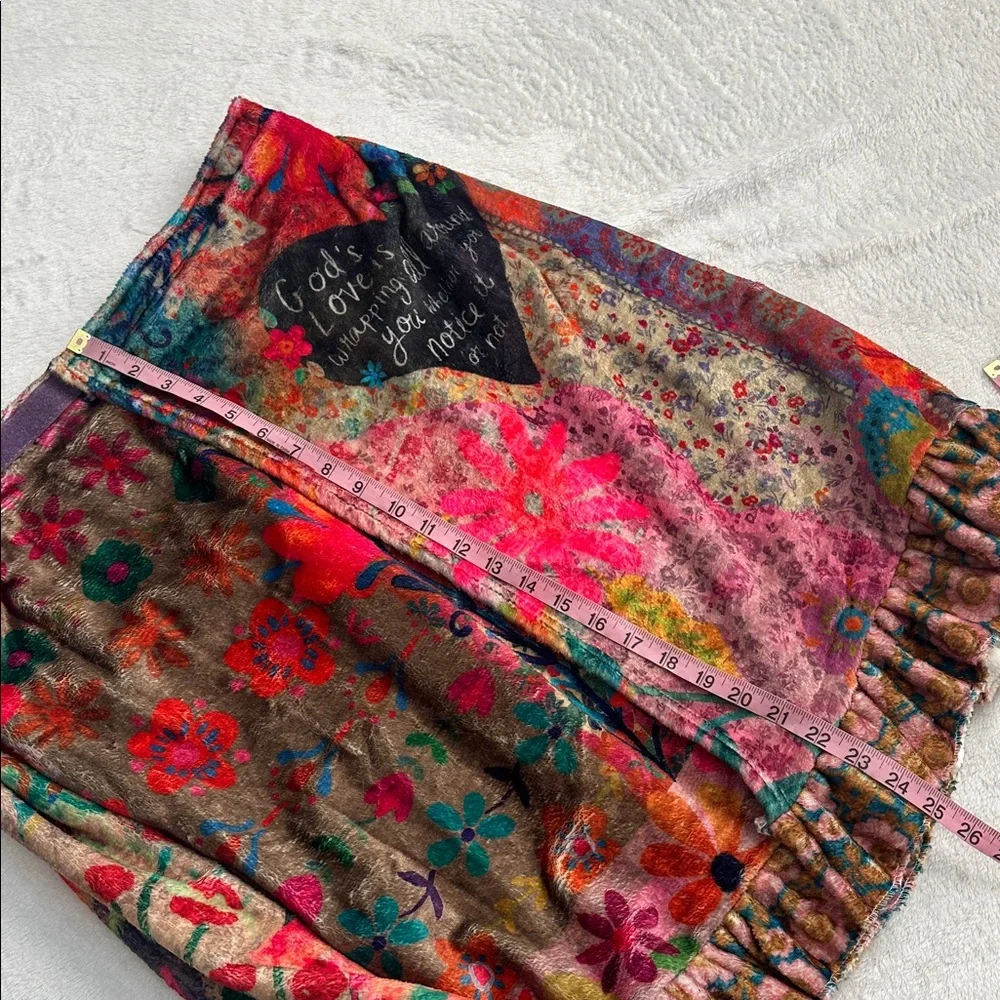 Natural Life Floral Towel Wrap Coverup Skirt Boho Hippie Beach S/M Gods Love‎
